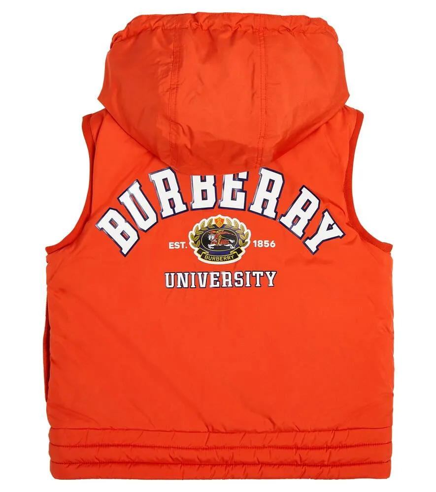 Burberry quilted vest, red
