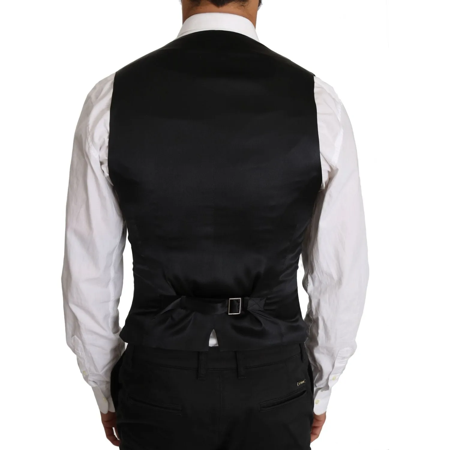Dolce & Gabbana Sleek Double Breasted Slim Fit Wool Vest