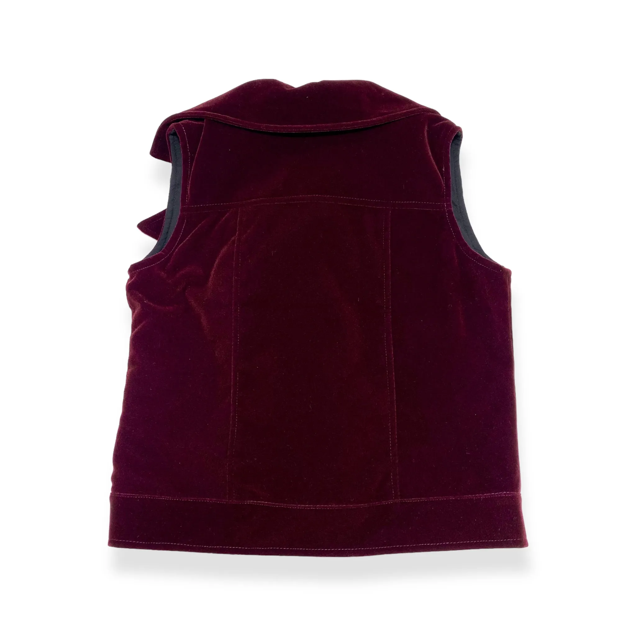 Double Breasted Velvet Vest w/ Gold Buttons