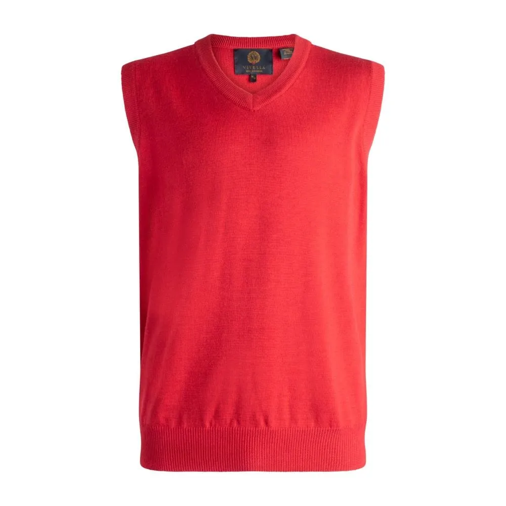 Elevate Your Style with our Extra Fine Merino Wool V-Neck Pull Over Sweater Vest - Available in 11 Vibrant Colors