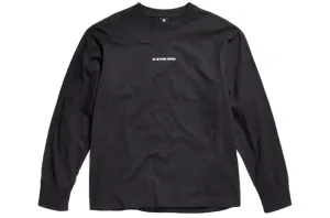 G Star Raw Mens Boxy Base Long Sleeve T Shirt Black