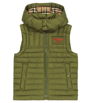 Horseferry Burberry down vest, green