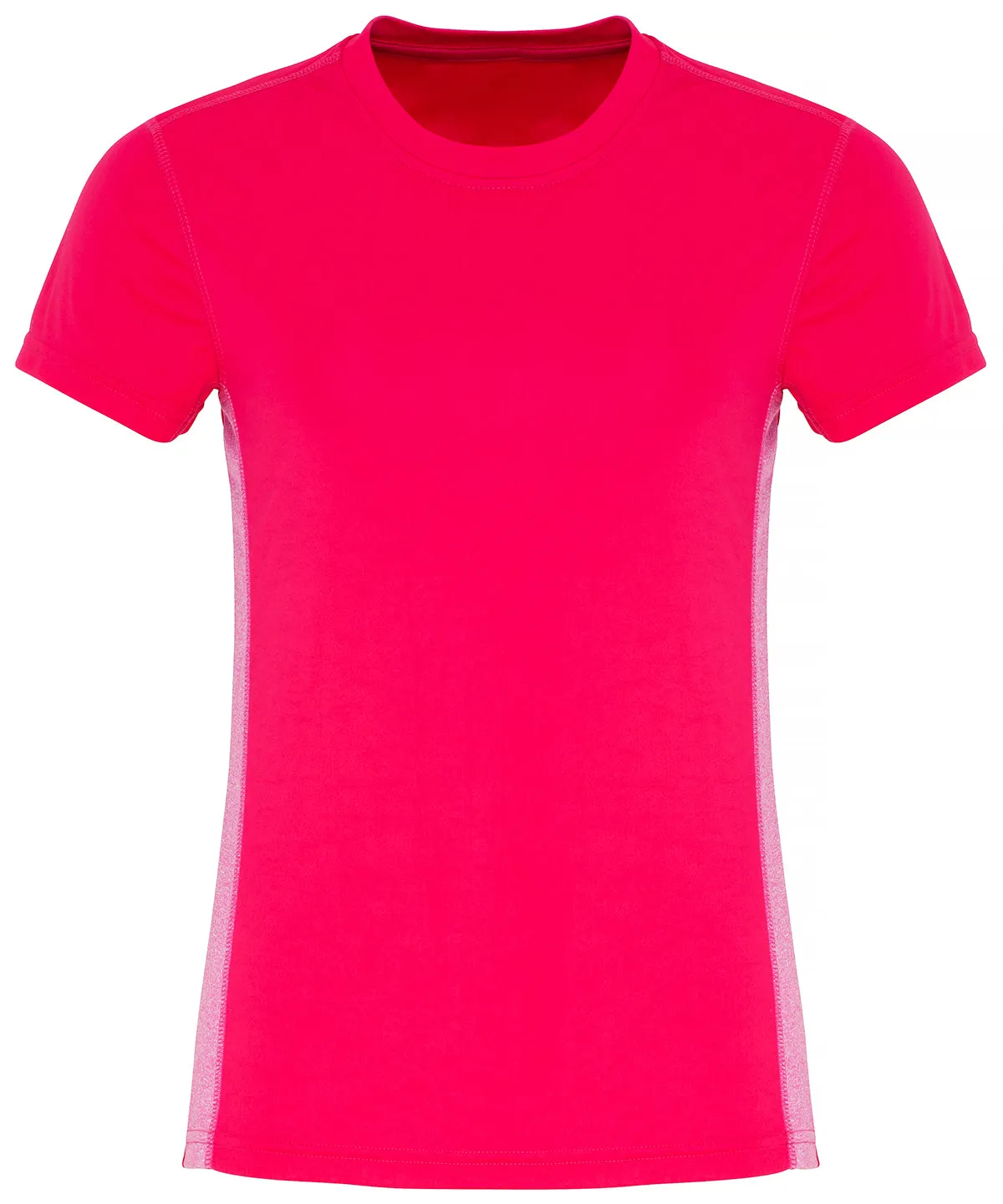 Hot Pink/Pink Melange - Women's TriDri® contrast panel performance t-shirt