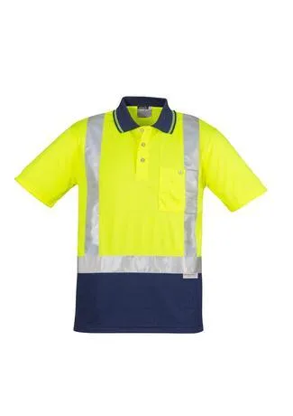 Mens Hi Vis Spliced Polo - Short Sleeve Shoulder Taped