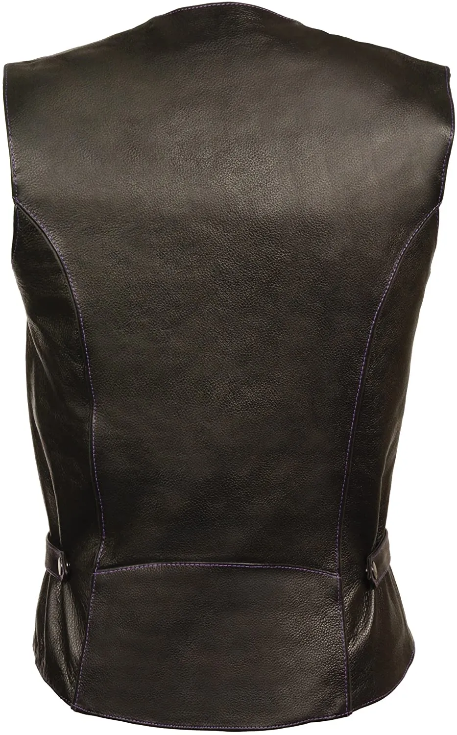 Milwaukee Leather ML1293 Women's Black and Purple Wing Studded Leather Vest