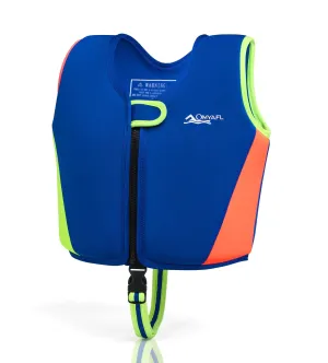 OMYAFL Toddler Swim Vest Kids Floaties Boys Girls Swim Float Jacket Buoyancy Swimwear (Blue Large(4-6yrs/45-60lbs))
