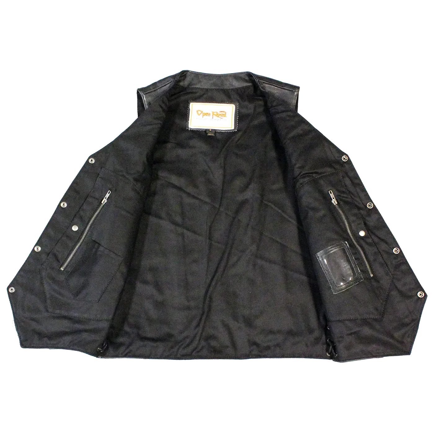 Open Road Men's 10 Pocket Leather Gunslinger Vest