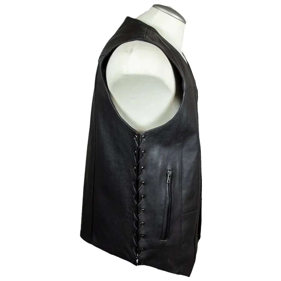 Open Road Men's 10 Pocket Leather Gunslinger Vest