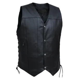 Open Road Men's 10 Pocket Leather Gunslinger Vest