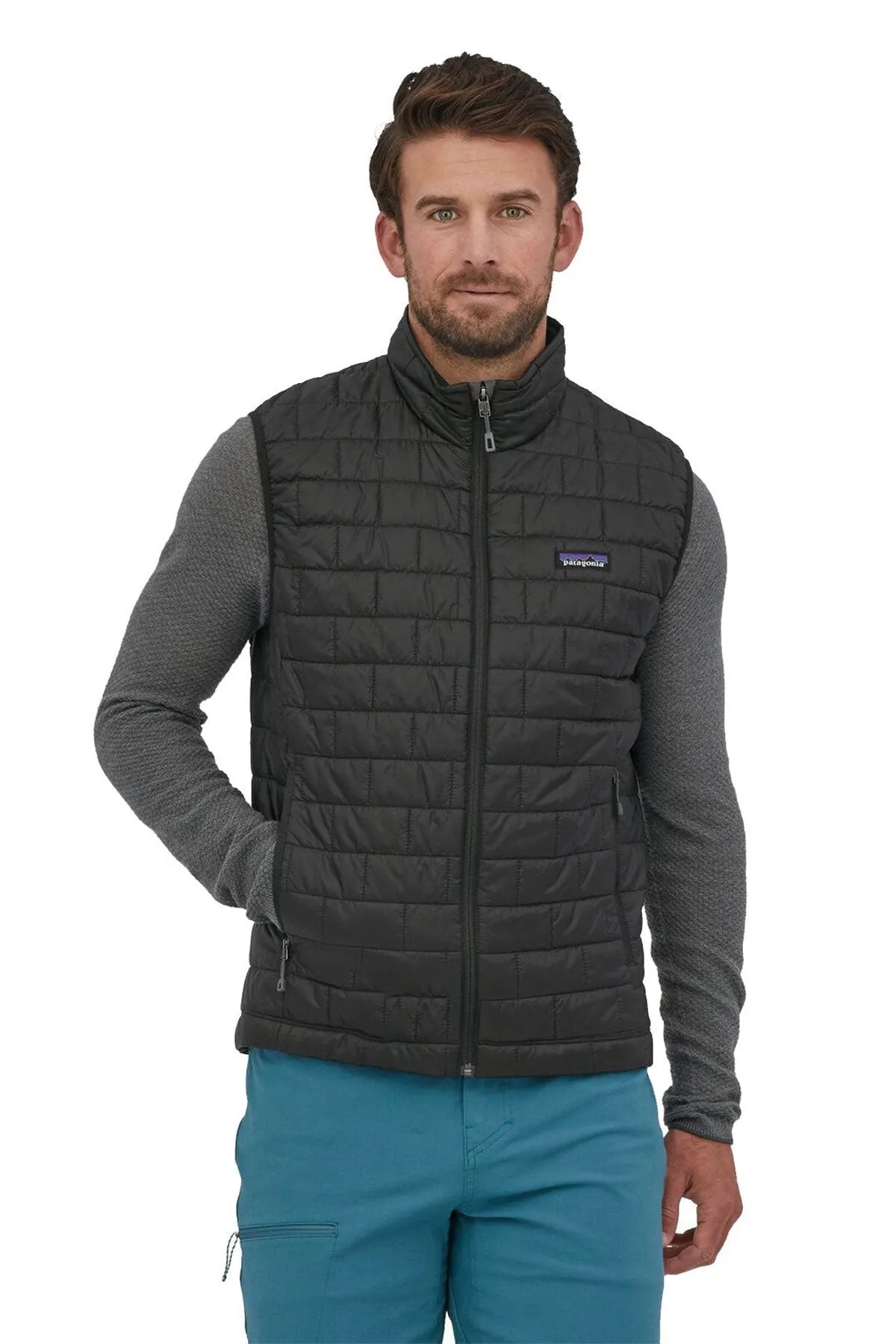 Patagonia Mens Nano Puff Customized Vests, Black