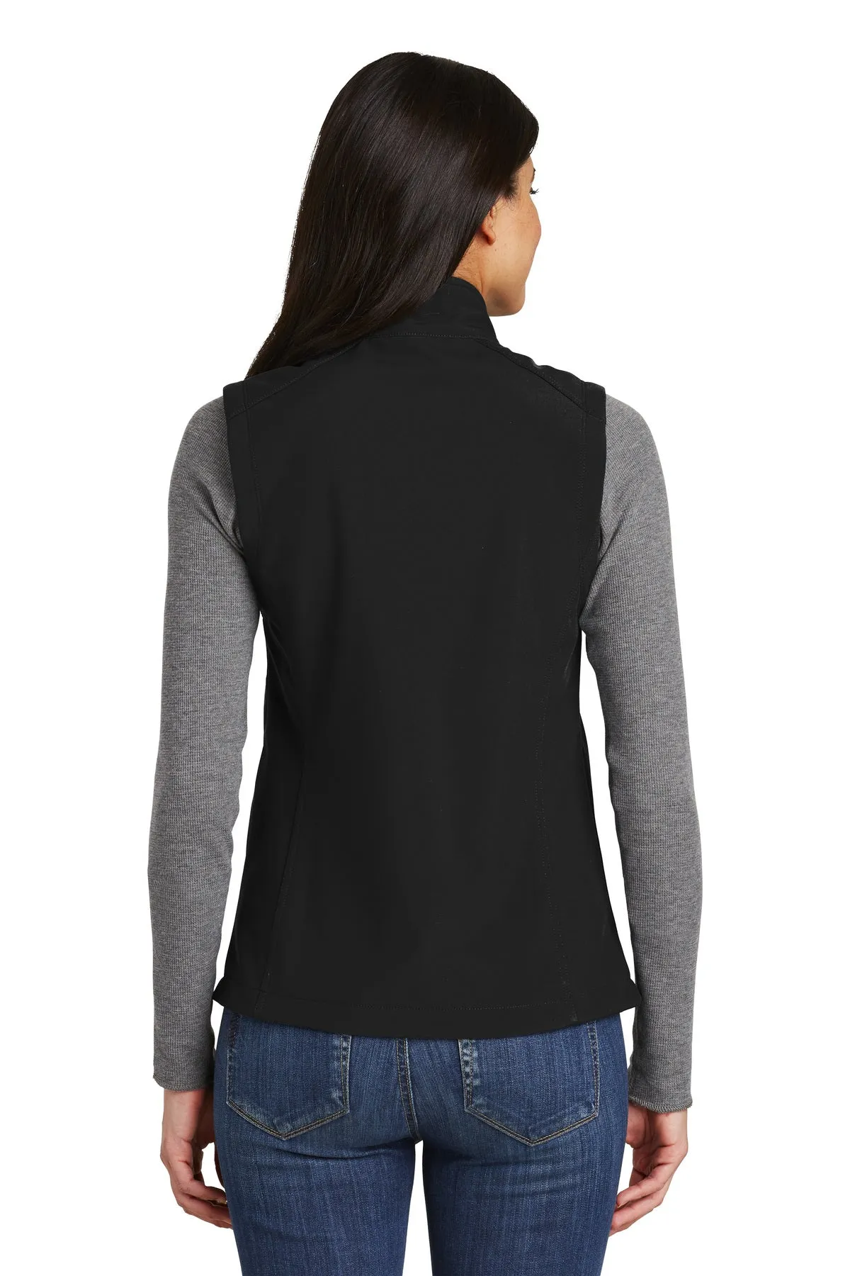 Port Authority Ladies Core Soft Shell Branded Vests, Black