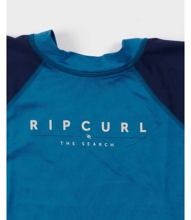 Ripcurl Shockwave Boys Short Sleeve Rashy (2022) - Blue
