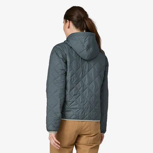 WOMEN'S DIAMOND QUILTED BOMBER HOODY